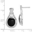 Onyx Dangle Earrings in Sterling Silver, 10x12mm