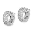 Sterling Shimmer Sterling Silver Rhodium-plated 82 Stone Pav‚ CZ Hinged Hoop Earrings - Birthstone Company