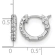 Sterling Shimmer Sterling Silver Rhodium-plated 14 Stone CZ Hinged Hoop Earrings - Birthstone Company