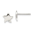 Sterling Silver Diamond Star Earrings with Polished Finish and Anti-Tarnish Coating