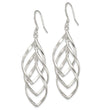Sterling Silver Polished & Twisted Dangle Earrings