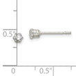 Sterling Silver Polished 3mm Round CZ Stud Earrings