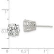 Sterling Silver Polished 8mm Round CZ Swirl Basket Set Stud Earrings