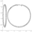 Sterling Silver Rhodium-plated Diamond In & Out Hoop Earrings - Birthstone Company