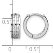 Sterling Silver Polished Rhodium-plated Hinged Hoop Earrings - Birthstone Company