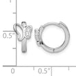 Sterling Silver Rhodium-plated Polished CZ Butterfly Hoop Earrings - Birthstone Company