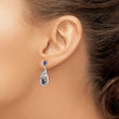 Sterling Silver Rhodium-plated Lab Created Sapphire CZ Post Earrings - Birthstone Company