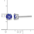 Sterling Silver Rhodium-plated Round Tanzanite Post Earrings - Birthstone Company