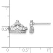 Sterling Silver Rhodium-plated CZ Crown Post Earrings - Birthstone Company