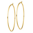 Sterling Silver Gold-Tone Polished 2x70mm Hoop Earrings