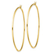 Sterling Silver Gold-Tone Polished 2x70mm Hoop Earrings - Birthstone Company