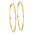 Sterling Silver Gold-Tone Polished 2x65mm Hoop Earrings - Birthstone Company