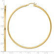 Sterling Silver Gold-Tone Polished 2x65mm Hoop Earrings