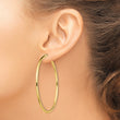 Sterling Silver Gold-Tone Polished 2x55mm Hoop Earrings - Birthstone Company