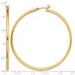 Sterling Silver Gold-Tone Polished 2x55mm Hoop Earrings - Birthstone Company