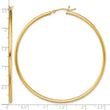 Sterling Silver Gold-Tone Polished 2x60mm Hoop Earrings - Birthstone Company