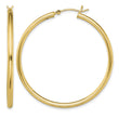 Sterling Silver Gold-Tone Polished 2x45mm Hoop Earrings - Birthstone Company