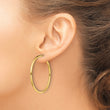 Sterling Silver Gold-Tone Polished 2x40mm Hoop Earrings - Birthstone Company
