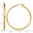 Sterling Silver Gold-Tone Polished 2x40mm Hoop Earrings - Birthstone Company