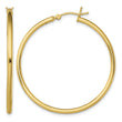 Sterling Silver Gold-Tone Polished 2x40mm Hoop Earrings - Birthstone Company