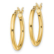 Sterling Silver Gold-Tone Polished 2x20mm Hoop Earrings - Birthstone Company
