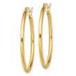 Sterling Silver Gold-Tone Polished 2x35mm Hoop Earrings - Birthstone Company