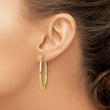 Sterling Silver Gold-Tone Polished 2x35mm Hoop Earrings - Birthstone Company