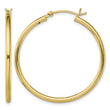 Sterling Silver Gold-Tone Polished 2x35mm Hoop Earrings - Birthstone Company
