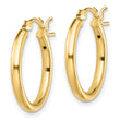Sterling Silver Gold-Tone Polished 2x18mm Hoop Earrings - Birthstone Company