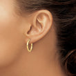 Sterling Silver Gold-Tone Polished 2x18mm Hoop Earrings - Birthstone Company