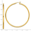 Sterling Silver Gold-Tone Polished 2.5x60mm Hoop Earrings