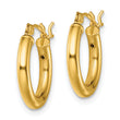 Sterling Silver Gold-Tone Polished 2.5x15mm Hoop Earrings