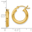 Sterling Silver Gold-Tone Polished 3x16mm Hoop Earrings