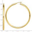 Sterling Silver Gold-Tone Polished 3x60mm Hoop Earrings