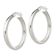 Sterling Silver Polished 4mm Round Hoop Earrings - Birthstone Company