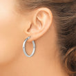 Sterling Silver Polished 4mm Round Hoop Earrings - Birthstone Company