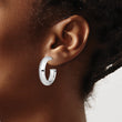Sterling Silver Rhodium-plated Polished 6mm Post Hoops - Birthstone Company