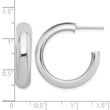 Sterling Silver Rhodium-plated Polished 6mm Post Hoops - Birthstone Company