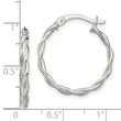 Sterling Silver Polished Braided Hoop Earrings