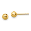 Sterling Silver Gold-Tone Polished 5mm Ball Post Earrings