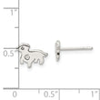 Sterling Silver Polished Dog Post Earrings