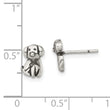 Sterling Silver Antiqued Dog Post Earrings