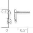 Sterling Silver Rhodium-plated Arrow Post Earrings