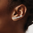 Sterling Silver Polished CZ Stars Ear Climber Earrings - Birthstone Company