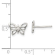 Sterling Silver Polished Butterfly Post Earrings