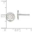 Sterling Silver Rhodium-plated Tree Post Earrings