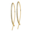 Sterling Silver Gold-tone CZ Threader Earrings - Birthstone Company