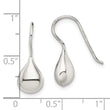 Sterling Silver Rhodium-plated Polished Teardrop Earrings