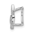 Sterling Silver Rhodium-plated CZ Double Butterfly Left Cuff Earring - Birthstone Company