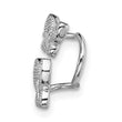 Sterling Silver Rhodium-plated CZ Double Butterfly Right Cuff Earring - Birthstone Company